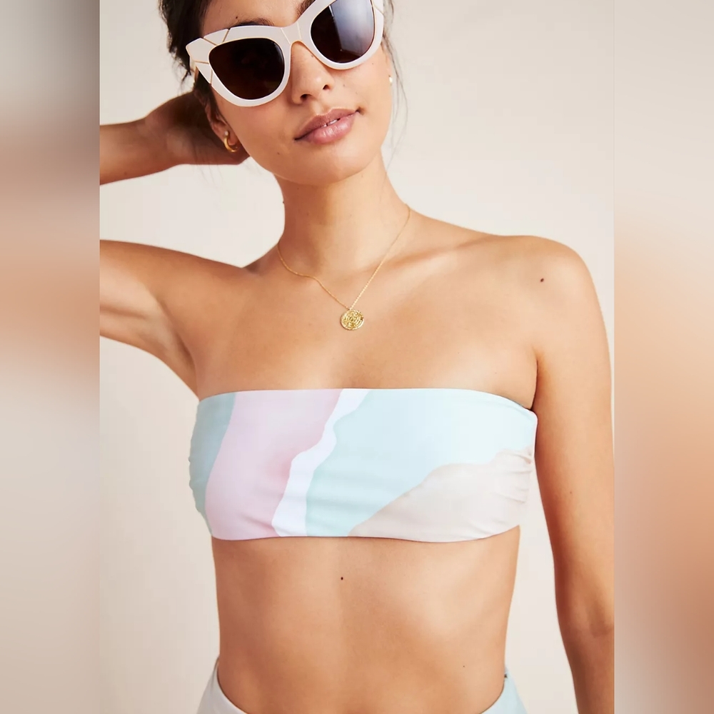 NWT (Flaw) ANTHRO/MARA HOFFMAN | Abigail Bandeau Bikini Top - Picture 3 of 8